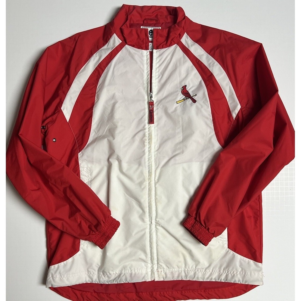 Vintage Lee Sport St. Louis Cardinals‎ MLB Full Zip Nylon Windbreaker Red Jacket